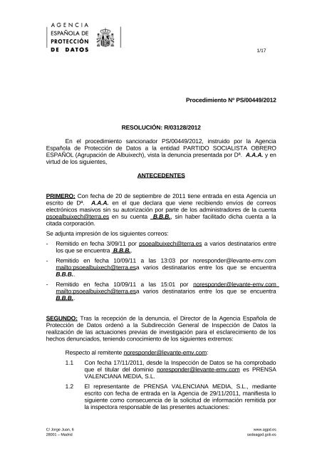 PS-00449-2012_Resolucion-de-fecha-07-03-2013_Art-ii-culo-6.1-LOPD