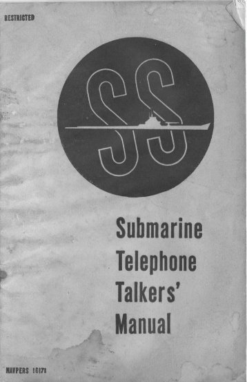 Submarine . Telephone Talker ' Manual