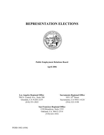Representation Elections - Public Employment Relations Board