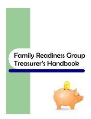 Family Readiness Group Treasurer's Handbook - Utah National Guard