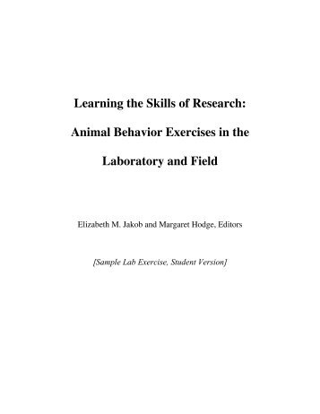 Learning the Skills of Research: