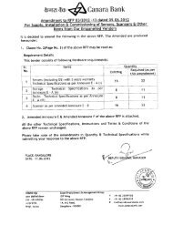 Amendment - Canara Bank