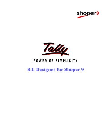 Bill Designer for Shoper 9 - Tally