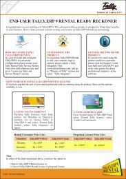 end-user tally.erp 9 rental ready reckoner - Tally Solution Provider