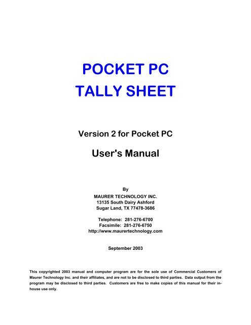 Pipe tally sheet