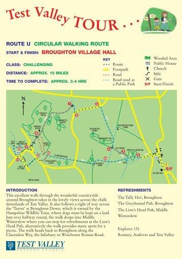 Walking Route U - Start and Finish - Broughton Village - Test Valley ...