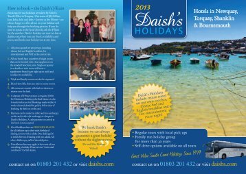 View our brochure online here! - Daish's Holidays