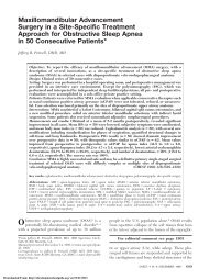 Maxillomandibular Advancement Surgery in a Site-Specific ...