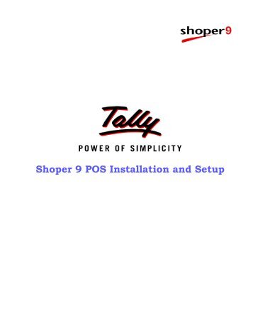 Shoper 9 POS Installation and Setup - Tally