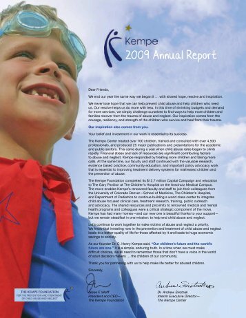 2009 Annual Report - Kempe Children's Center