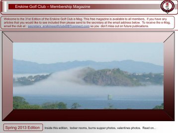 Erskine Golf Club – Membership Magazine