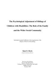 The Psychological Adjustment of Siblings of Children with ...