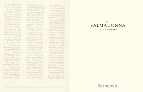 Valmadonna Trust Library Brochure - Sotheby's
