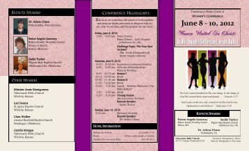 June 8 - 10, 2012 - Tabernacle Bible Church