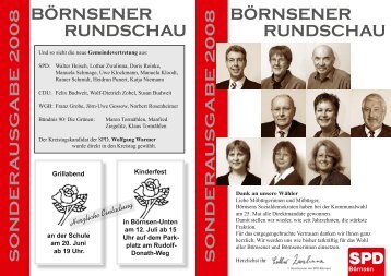 Sonderausgabe Wahl 2008 - SPD Börnsen