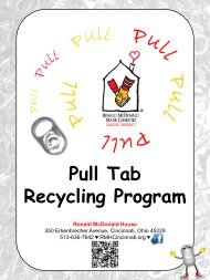 Pull Tab Recycling Program - Ronald McDonald House Charities of ...