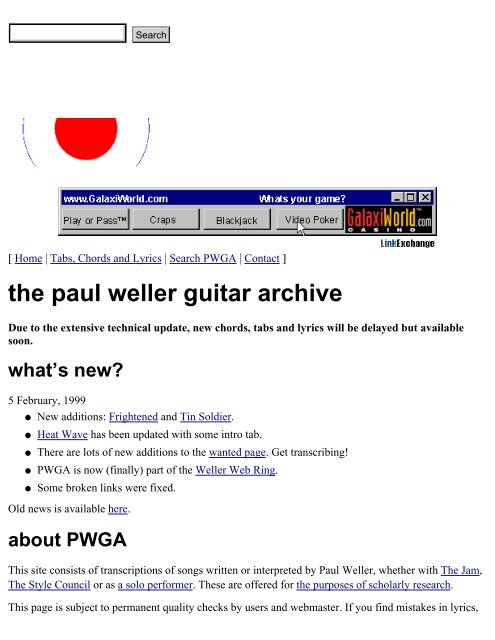 The Paul Weller Guitar Archive - Riotstories