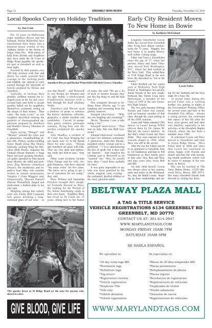 November 18 - Greenbelt News Review