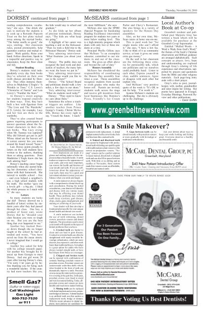 November 18 - Greenbelt News Review