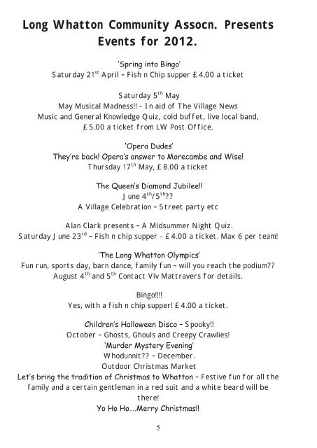 Long Whatton News APRIL 2012 - Leicestershire Villages