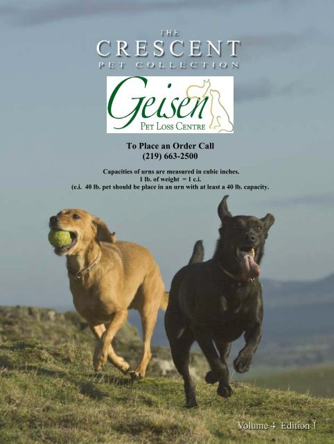 Pet Urn Catalog (PDF) - Geisen Funeral Home