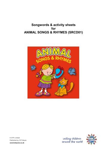 Songwords & activity sheets for ANIMAL SONGS - Download your ...