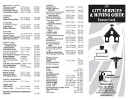 CITY SERVICES & MOVING GUIDE - Tourism Dawson Creek