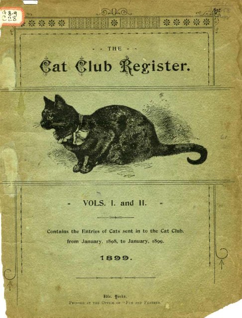 Volume 1 And 2 Cat Pedigrees Com