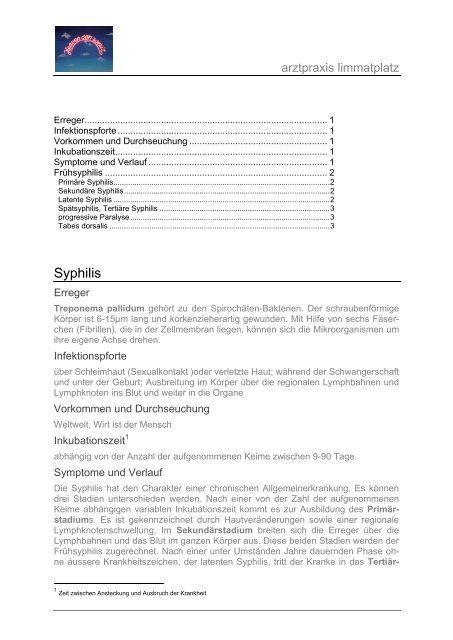 L_09 Lues Syphillis.pdf - Dr. med. Pietro Somaini