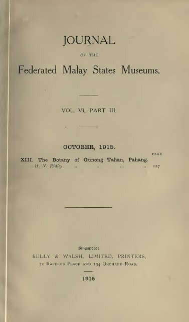 Journal of the Federated Malay States museums - Sabrizain.org