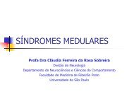 SÍNDROMES MEDULARES - Neurologia - FMRP/USP
