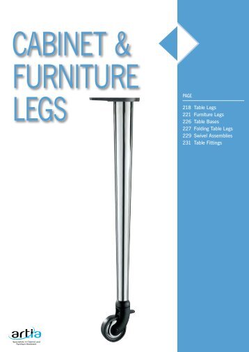 PAGE 218 Table Legs 221 Furniture Legs 226 Table Bases ... - Artia