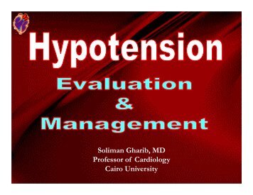 Hypotension - EHS