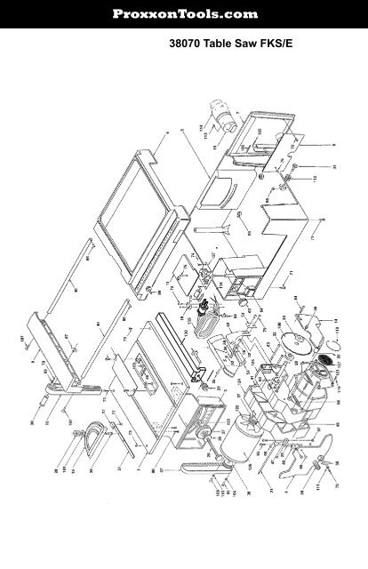 Parts Diagram - Proxxon Tools