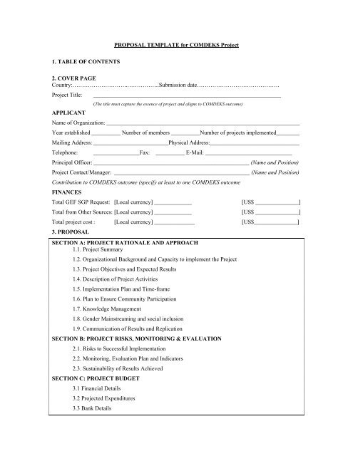 project plan proposal example