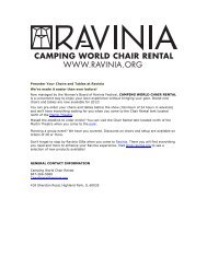 Preorder Your Chairs and Tables at Ravinia We've ... - Ravinia Festival