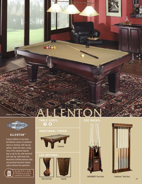 Brunswick Catalog - Brunswick Billiards