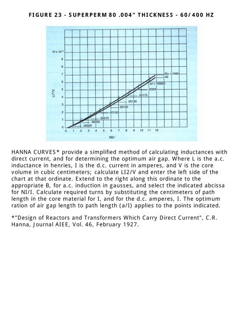 Cut Core Design Manual - Magnetic Metals Corporation