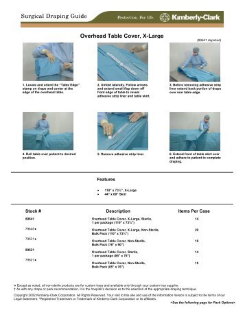 Overhead Table Cover, X-Large Surgical Draping Guide