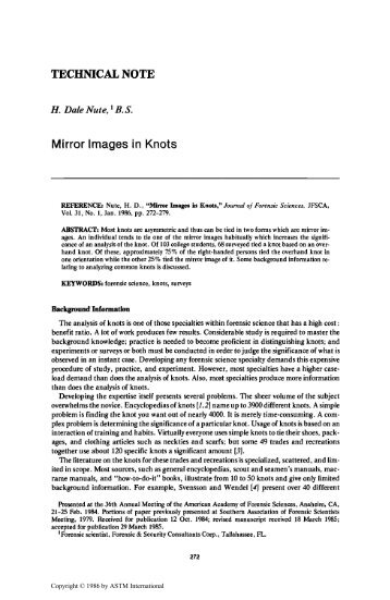 Mirror Images in Knots - Library