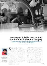 A Reflection on the State of Cardiothoracic Surgery - SMA News