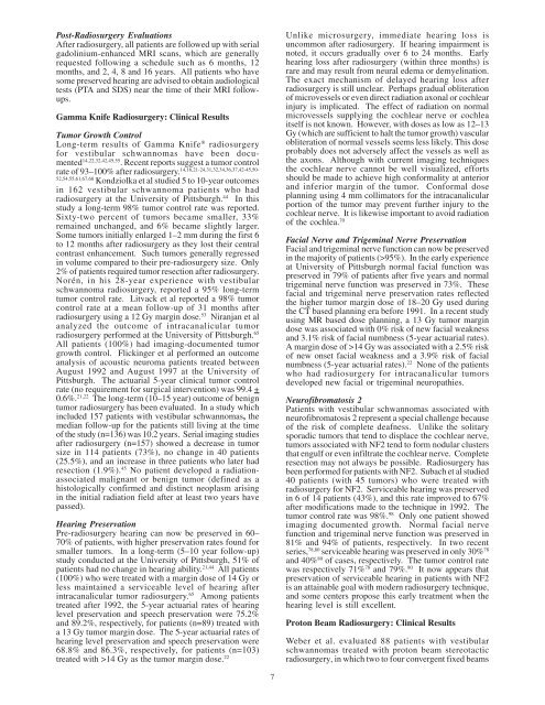 Vestibular Schwannomas - IRSA