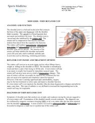 SHOULDER - TORN ROTATOR CUFF ANATOMY AND FUNCTION ...