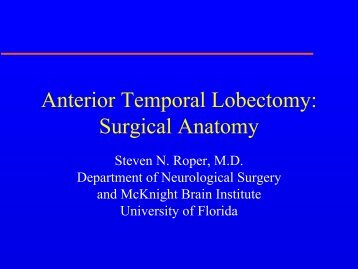 Anterior Temporal Lobectomy: Surgical Anatomy - Cleveland Clinic