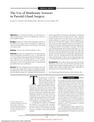 The Use of Diathermy Scissors in Parotid Gland Surgery