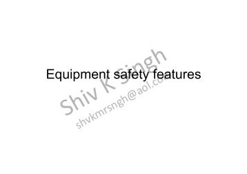 Equipment safety features - Preparing for FRCA