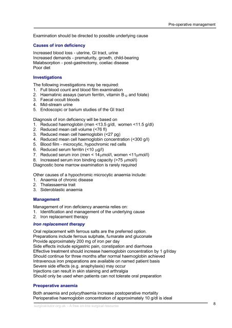 Postgraduate Surgical Revision Notes - SASSiT