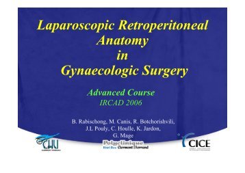 Laparoscopic Retroperitoneal Anatomy in Gynaecologic Surgery