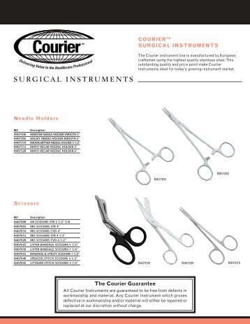 SURGICAL INSTRUMENTS - American Hospital Supply