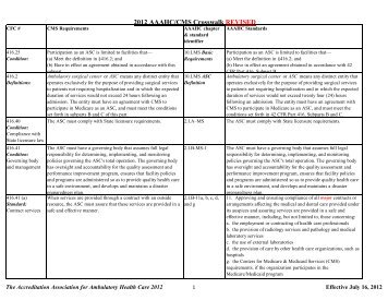 2012 AAAHC-CMS Crosswalks FINAL.xlsx - The Accreditation ...